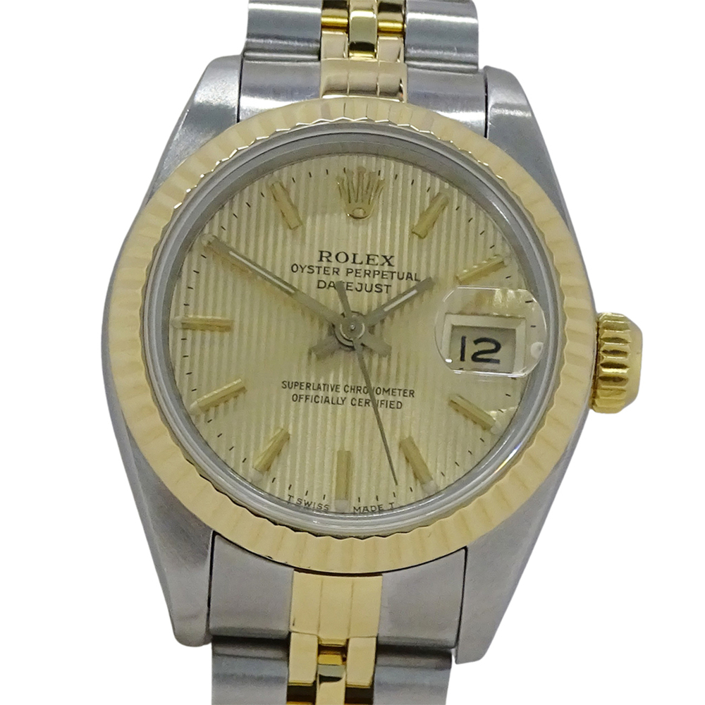 Rolex Datejust 69173 (R-serial number) Ladies' Watch, Champagne Tapestry, Aut... - Picture 2 of 16